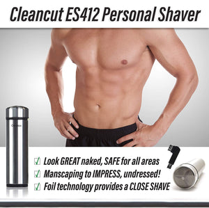 Cleancut Shaver ES412 - Sensitive/Pubic hair shaver for men and women